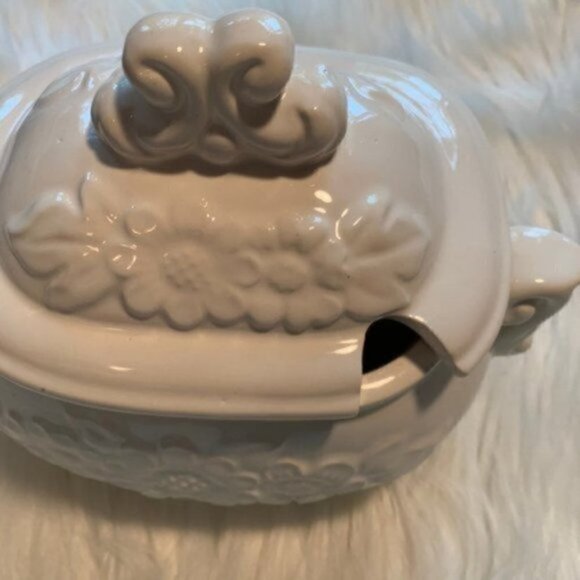 Vtg Jay Import Co Fine Ceramic Gravy Tureen White - Picture 3 of 10